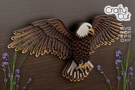 Stunning and Detailed 3D Eagle Mandala SVG: Perfect for Crafting and Decor!